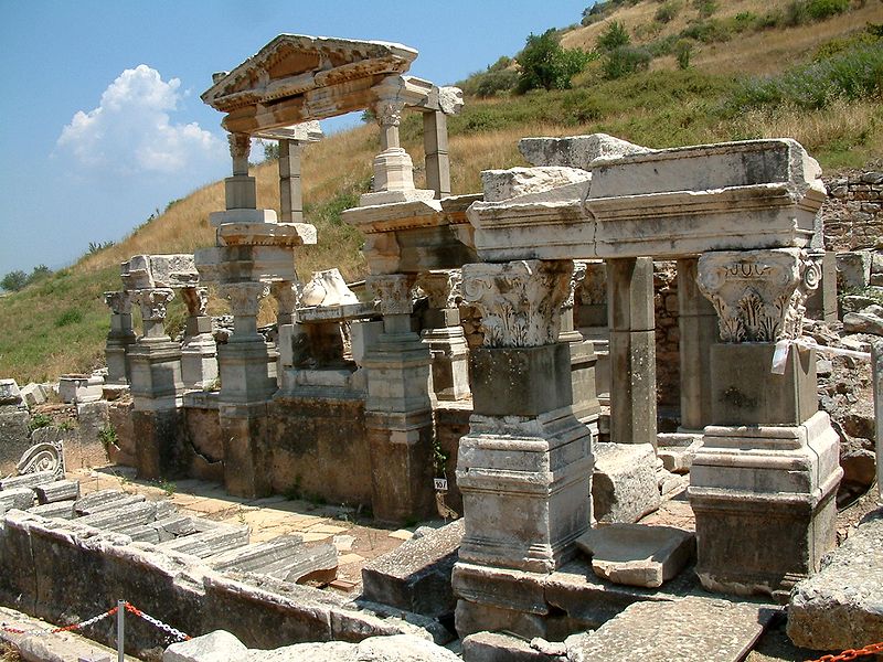 Ancient marble houses and buildings
